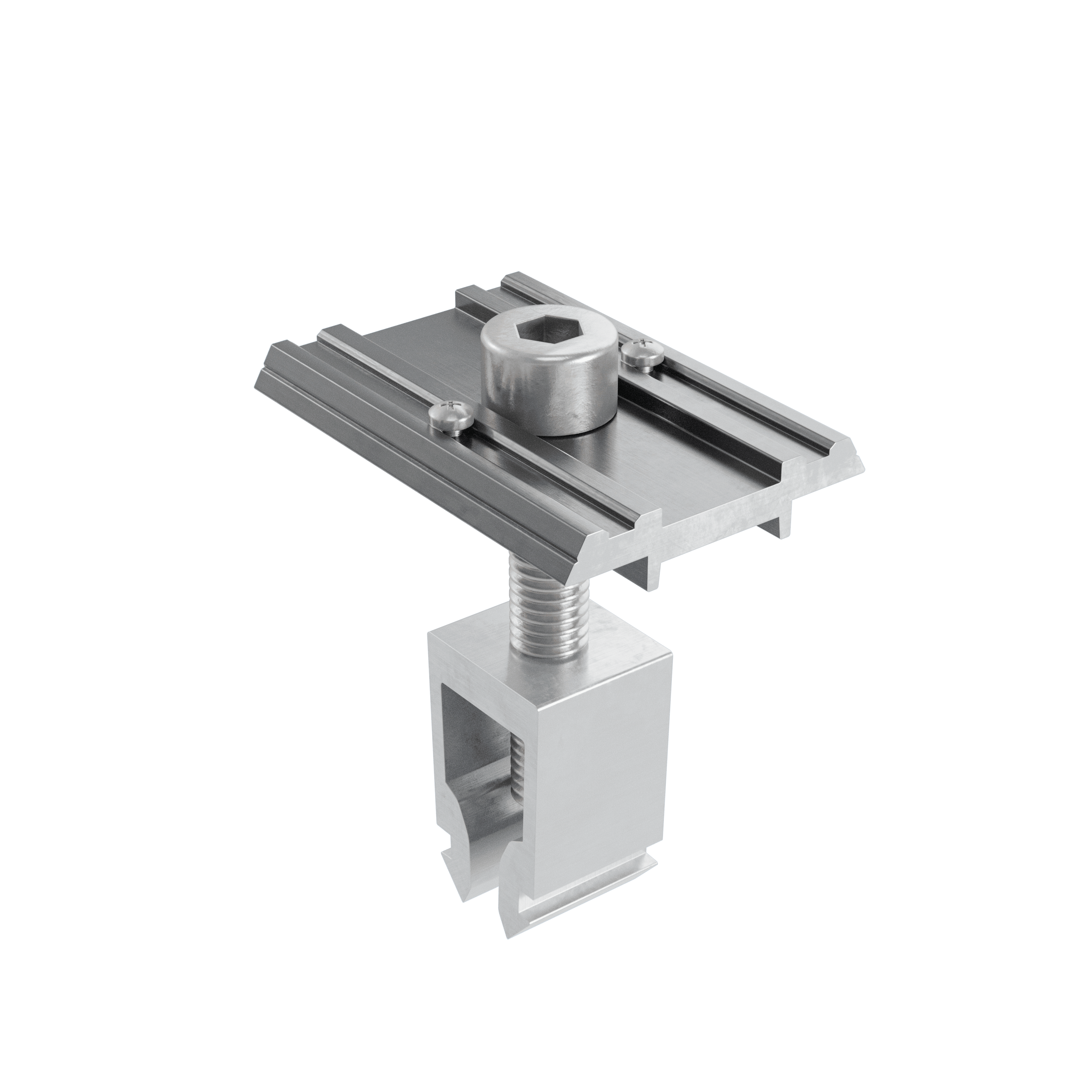 Alumero easyCLAMP middenklem met pin, zwart, 28 - 42 mm