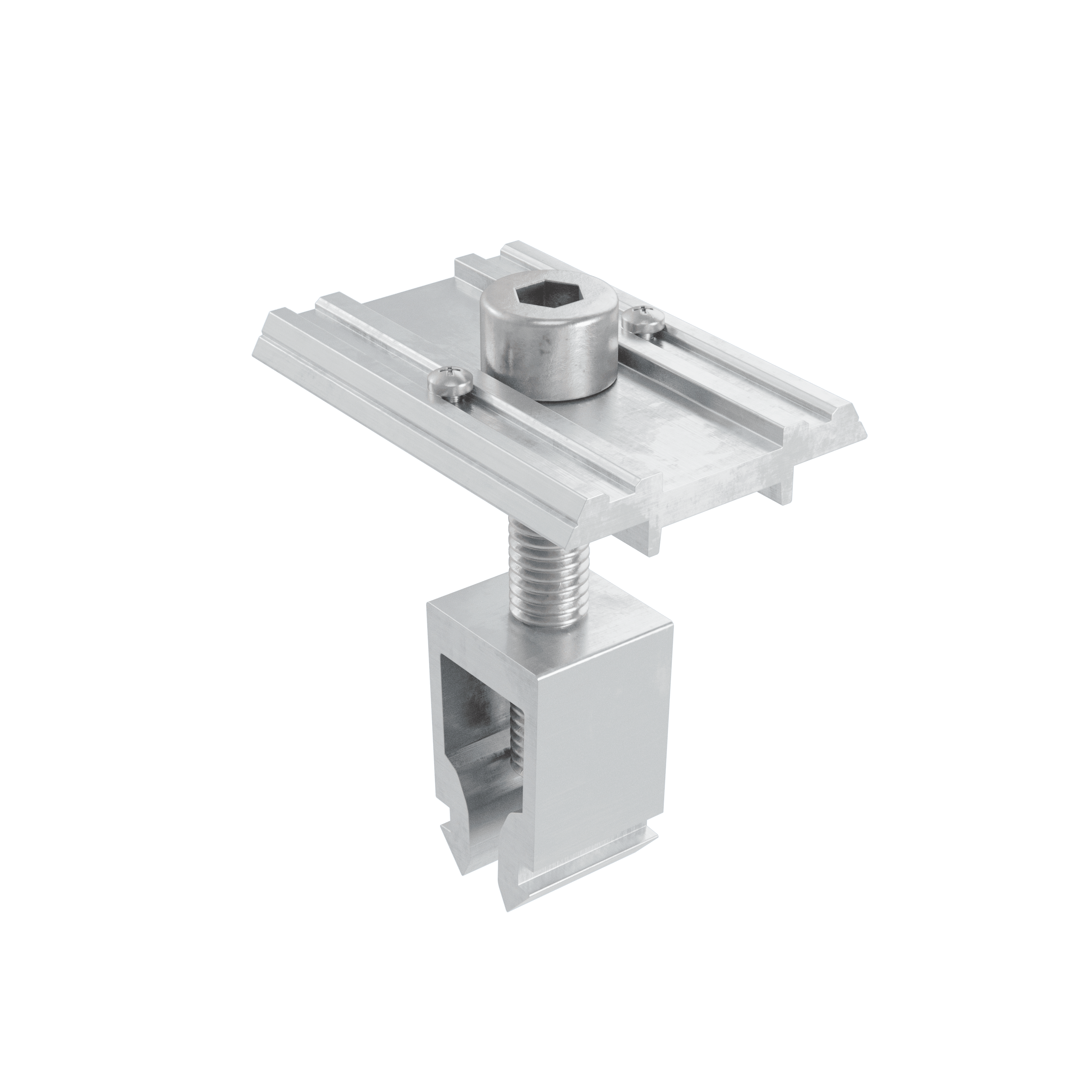Alumero easyCLAMP middenklem met pin, 28 - 42 mm, zilver