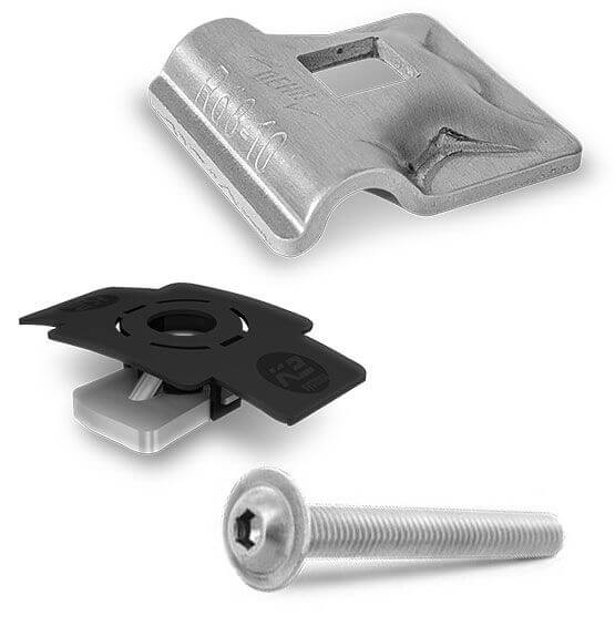 K2 bliksembeveiligingsklem 8 mm set