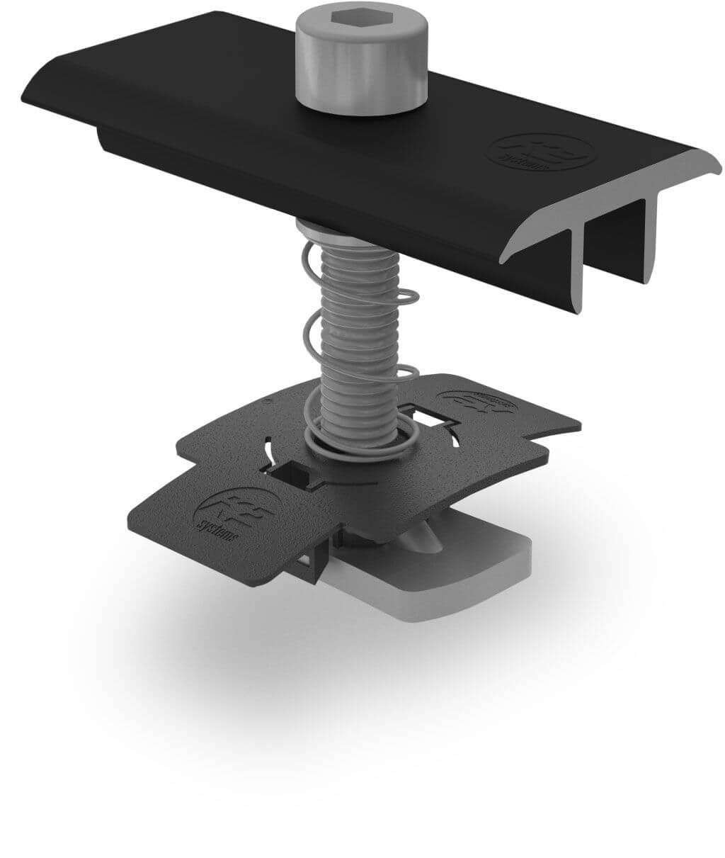 K2 XS module middenklem, zwart geanodiseerd, 30 mm