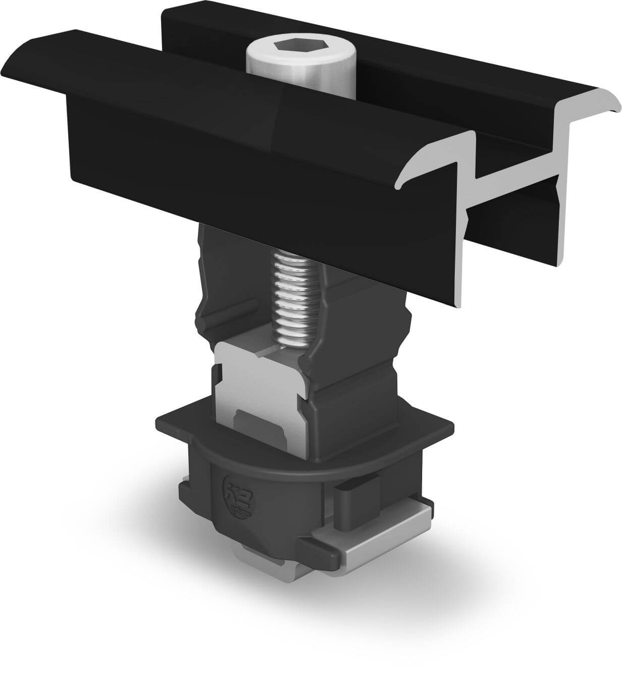 K2 Klem MC 25-40, zwart geanodiseerd, middenklem