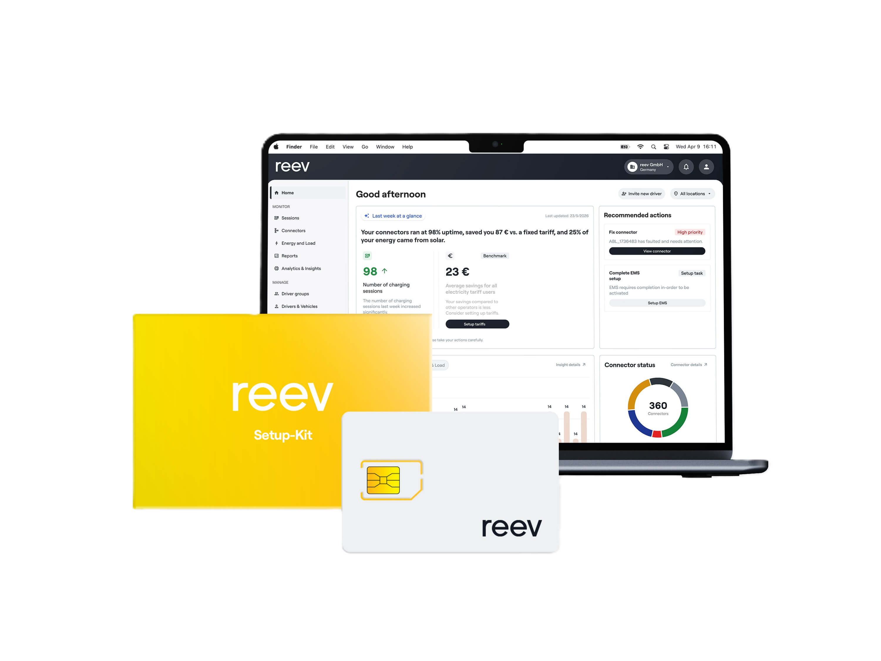 Reev installatiekit met SIM-kaart