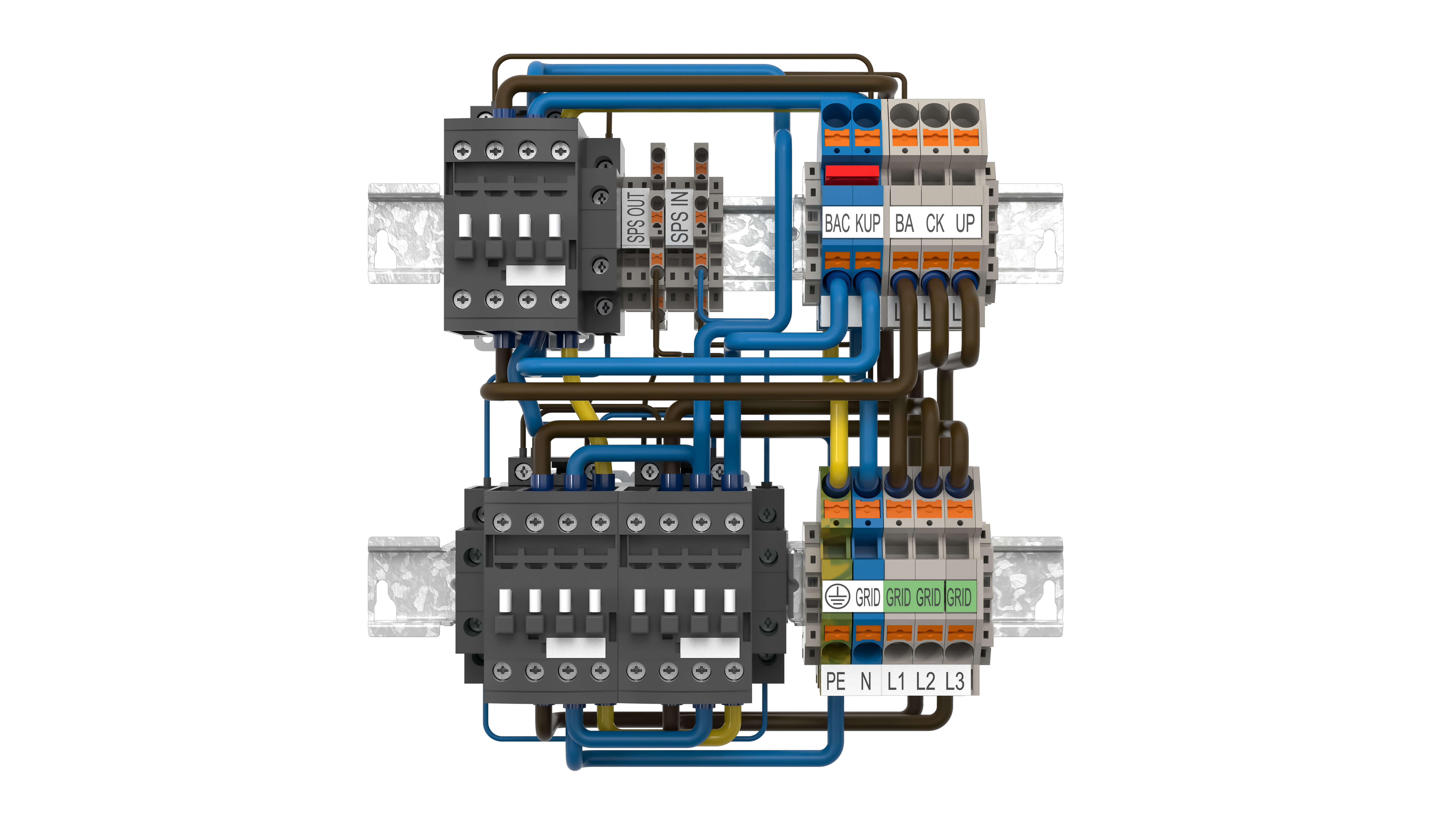 SMA Sunny Tripower Hybrid Backup 4P-oplossing voor DIN-railmontage