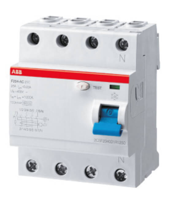 ABB foutstroombeveiligingsschakelaar 40A, 4-pol., 30mA, type A