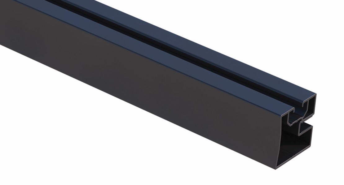 Blubase Montagerail 40 x 40 x 5860 mm Zwart