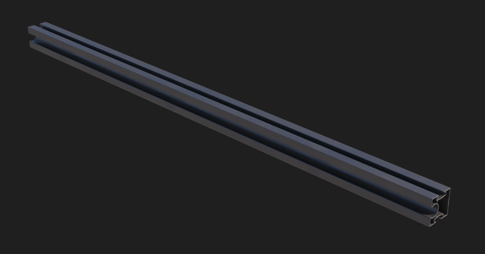 Blubase RoBoost Montagerail ER ZWART lengte 4686mm (DTO)