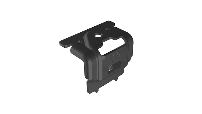Flatfix Fusion Eindklem 35 mm ZWART