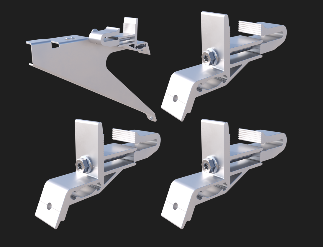 PanelClaw Wave Winddeflector Klemmen