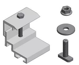Valk Aluminium klem voor micro-omvormer/optimizer | zonnepaneel