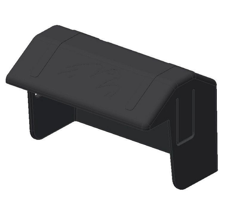 Valk Kunststof afdekkap eindklem - Zwart