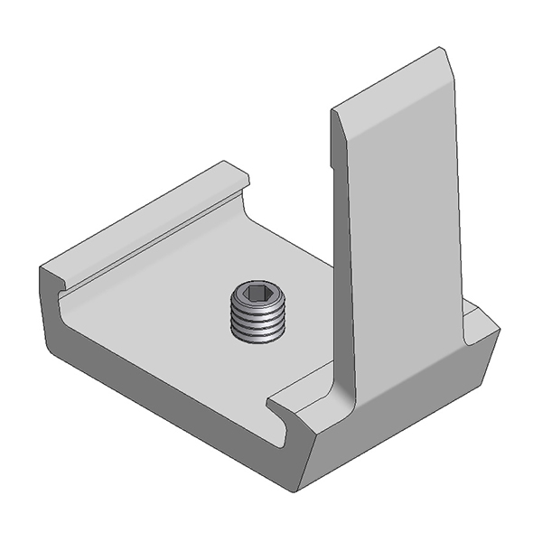ValkPitched Aluminium eindstop | inlegsysteem
