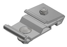 ValkPitched Aluminium klem voor micro-omvormer/optimizer | inlegsysteem