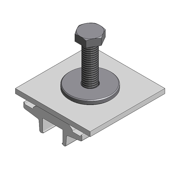 ValkPitched Aluminium klem voor micro-omvormer/optimizer | profiel