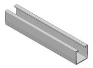ValkPitched Aluminium trapezium profiel | L=2107 mm elevated systeem