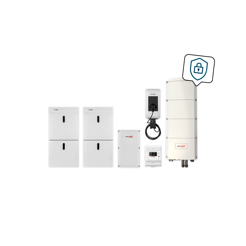 Combipakket SolarEdge Home back-up stroom met laadstation, SE10K-RWB48 en 18,4 kWh